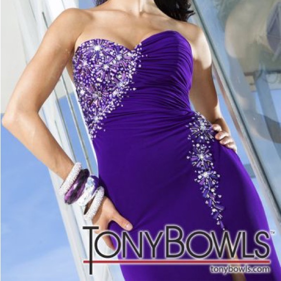 TONY BOWLS EVENING GOWN SIZE 12 BUT altered to fix like 6 - Picture 4 of 14